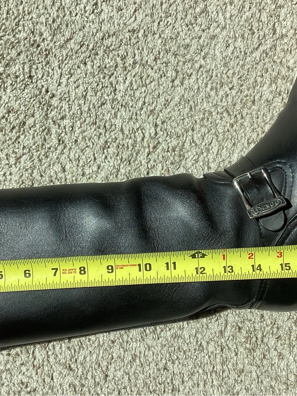 Men’s Wesco 10.5-11 Medium Big Boss 17” Tall Black Leather Motorcycle Boots
